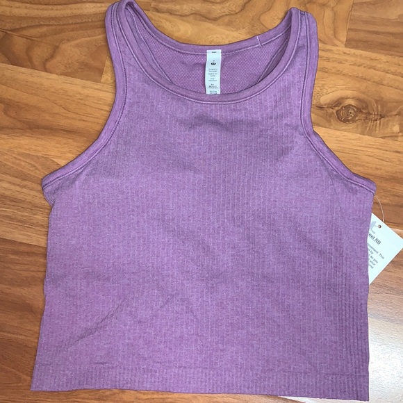 NWT Lululemon Athletica Ebb To Street Crop Tank Wisteria Purple - Picture 2 of 10